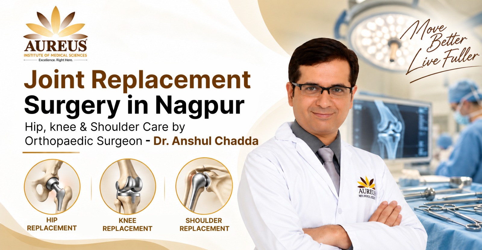Joint Replacement Surgery in Nagpur Hip, Knee & Shoulder Care by Orthopaedic Surgeon - Dr. Anshul Chadda